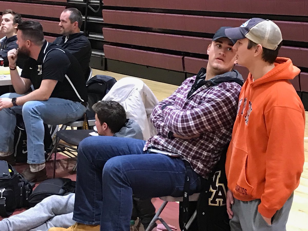 Thx Logan Cook for bringing a couple of NAHS seniors to watch Senior Night at Wrestling.