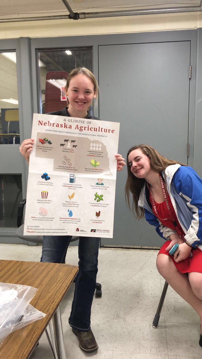 sutherland_ffa's tweet photo. A huge Thank You to @NEFarmBureau for today’s “Connecting Chapters” visit. Our vet science class learned a lot and is ready to use the things we learned today to increase Agricultural Literacy throughout our school! #AgInTheClassroom https://t.co/VbByaElZGc