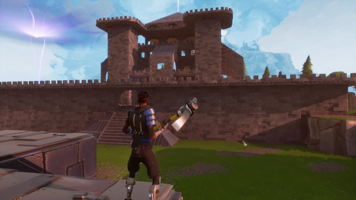 DonsBazaar's tweet photo. @FortniteGame This is my current storm shield in progress (took of the HUD for visuals) willing to show additional proof if needed, what do you think epic?🤔 #MyStormBase https://t.co/1MKynUztRX