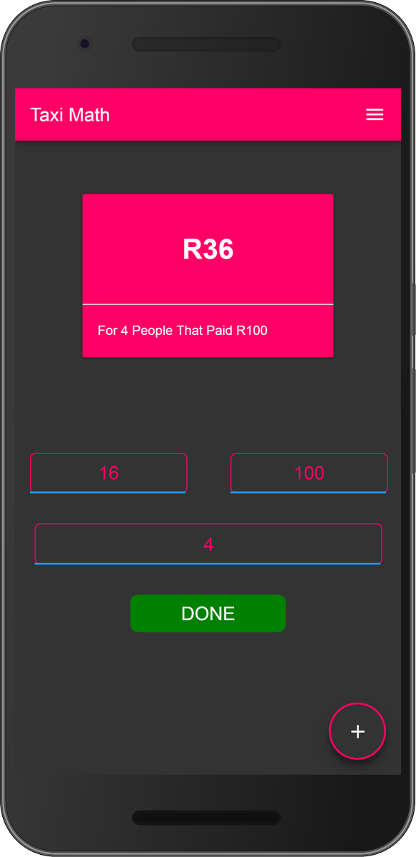 JosiahThobejane's tweet photo. Taxi Math 🚐 has always humbled me 😢, I never seemed to get the hang of it😣.

Which is why i decided to make a Taxi Math App, It allows you to do some Taxi Math &amp; view the Change's history. No more to being Nervous &amp; giving the Driver weird looks!
Launching: 26 Feb 2018.
#PlzRT https://t.co/ITtds9jl4h