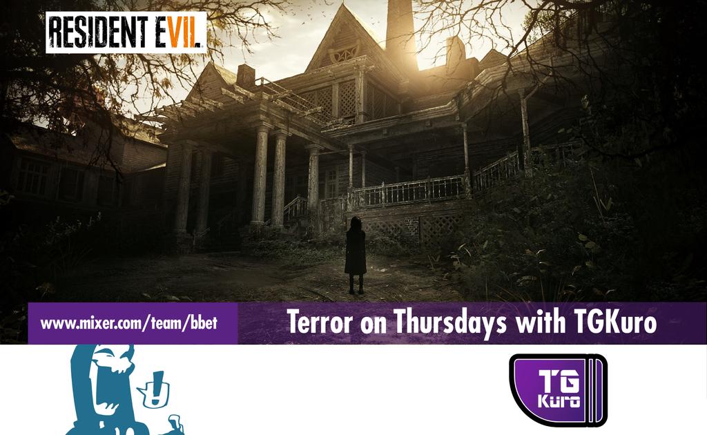 shaberrywaffles's tweet photo. Ayo! @TheRealTGKuro 's Terror on Thursdays stream of Resident Evil 7 is going on NOW via @WatchMixer! Come thru if you have a chance and wanna add a lil thrill to ya chill 😎
#stream #gamer #residentevil7 #re7 #Mixer #streamteam #PWBB 
⬇⬇⬇
https://t.co/JHhLwuFkZv
⬆⬆⬆ https://t.co/dw7p4aLxBG