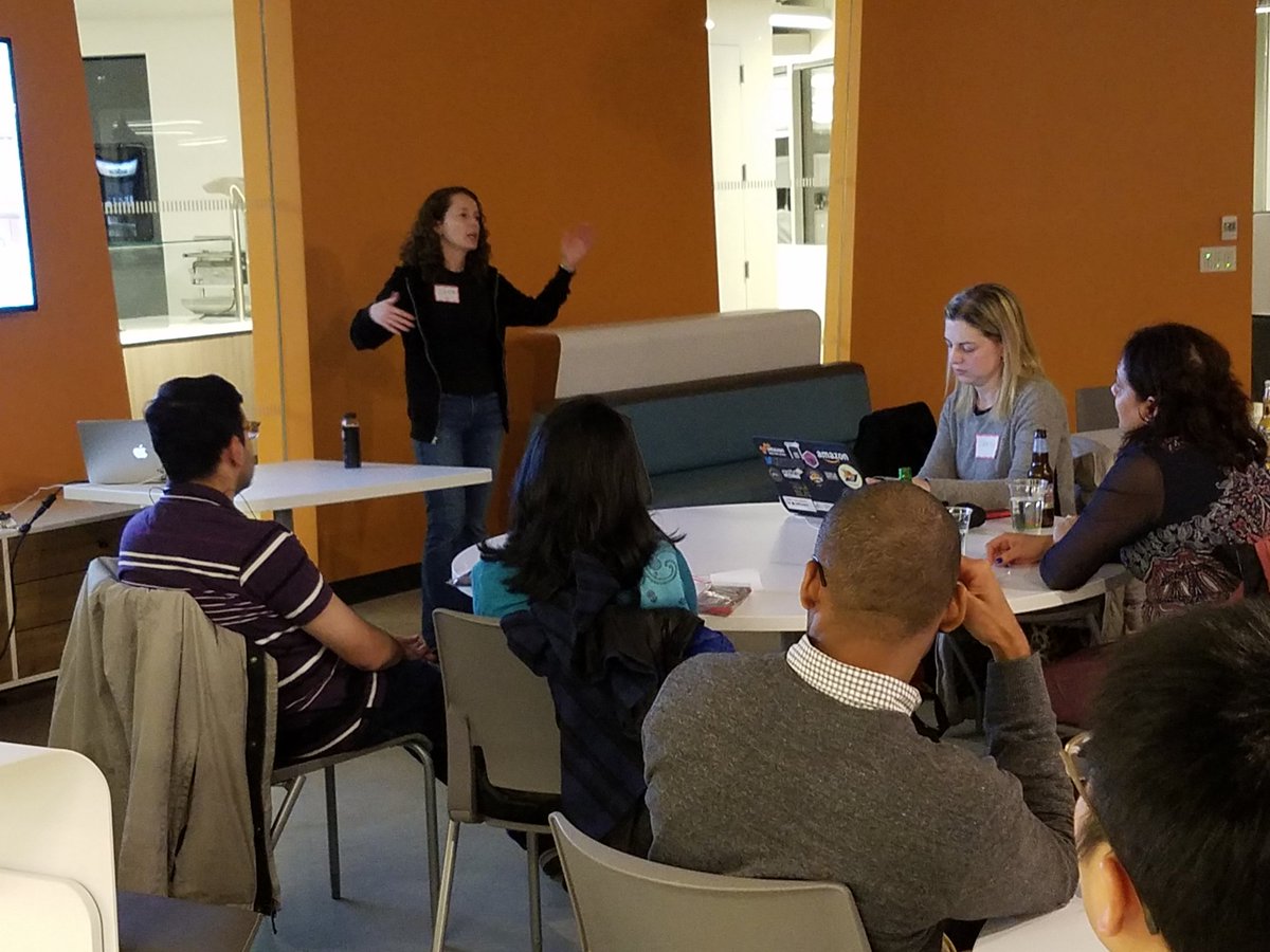VerizonGTS's tweet photo. Lana Gluck @gluckvz sharing cost governance best practices with the group at the DevOpsQANJ Meetup #22. https://t.co/O3S53whYIm