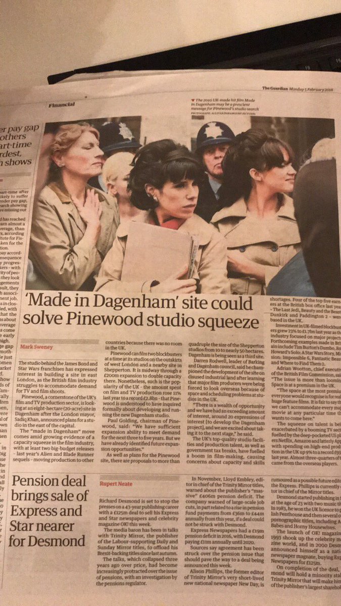 A good week with the Evening Standard reporting on the largest datacentre in the London, Guardian reporting Pinewood wants to run in partnership with the borough the largest film studios in 25 yrs and comment from one of the judges on an award that we have been shortlisted for.