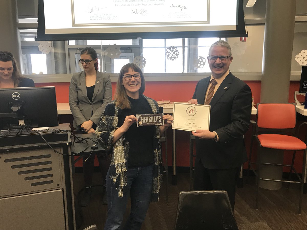 OmahaSnyder's tweet photo. @UNOmaha Research &amp; Creative Activity Awards Day!  Happy to honor UNOs outstanding faculty and staff. They make us proud!! https://t.co/H7TYBEYm99