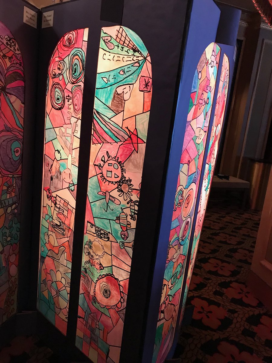SiouxCityCSD's tweet photo. Check out the amazing decor our @HuntTigersES students made for the @siouxcitysymph Church Windows concert! https://t.co/5m9rrQXMgt