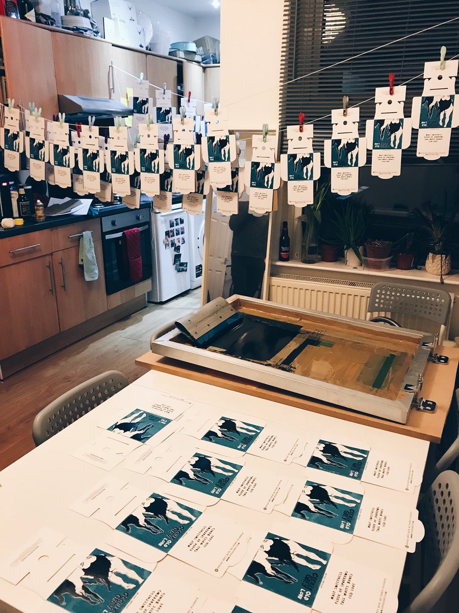 NabeenaM's tweet photo. Mission #screenprinting the new @cecillegrey cd sleeves complete! Here’s the final colour layer printed! https://t.co/TiXveYIhkK