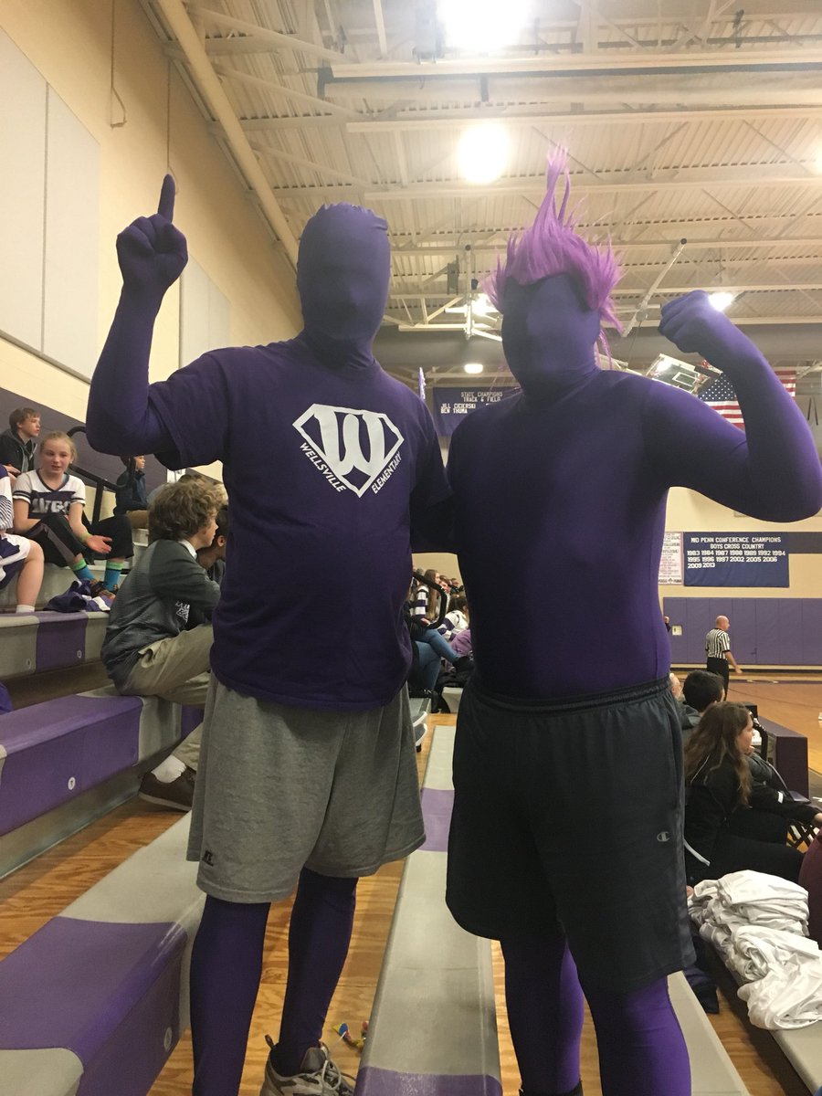 WESpolarbears's tweet photo. WES has spirit, yes we do!!  #PurpleMen #WeAreNorthern #weROAR #PackTheHouse https://t.co/xWysfcVSGC