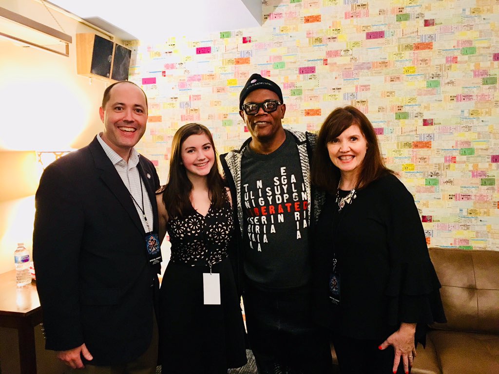 ChrisCarr_Ga's tweet photo. Joining @Gafmde to speak at the amazing GA-made #BlackPanther pre-screening at @thefoxtheatre last night was truly exciting. The entire team, including @WaltDisneyCo, @Marvel @euescreengems and @PinewoodStudios to @gdecd, have grown our economy and made #GeorgiaFilms cool. https://t.co/lSaXnayVJW