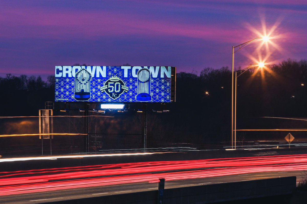 Royals's tweet photo. Day &amp; night. ✨
Our second #Royals50 billboard is up! https://t.co/CNXYlEfxZ6