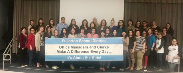 laurie_bruneau's tweet photo. Behind every Fullerton school is an amazing group of individuals working to serve our students, staff and community!  Thank you FSD Office Managers and Clerks for all you do for the kids! 👏🏻👏🏻👏🏻👏🏻@FullertonSD #fsdlearns https://t.co/d7fuDbQ9hV