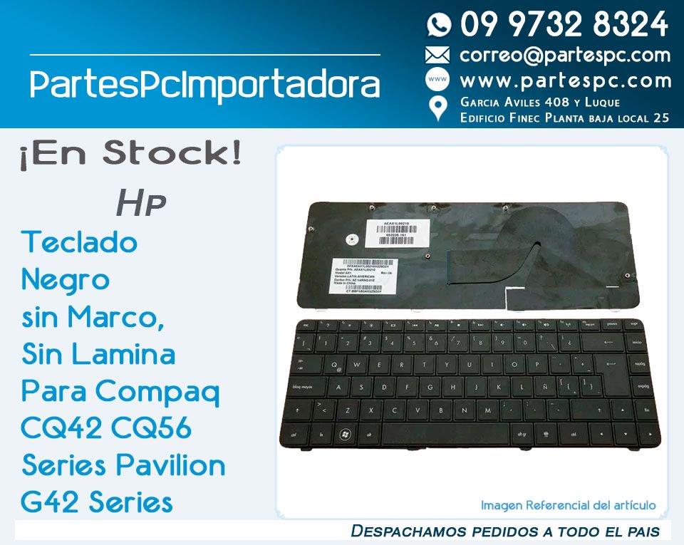 partespc's tweet image. Cotizaciones inmediatas por Whatsapp 
#Teclado #HP Negro sin Marco, Sin Lamina
Para Compaq CQ42 CQ56 Series Pavilion G42 Series
☎ bit.ly/PartesPC #PartesPC