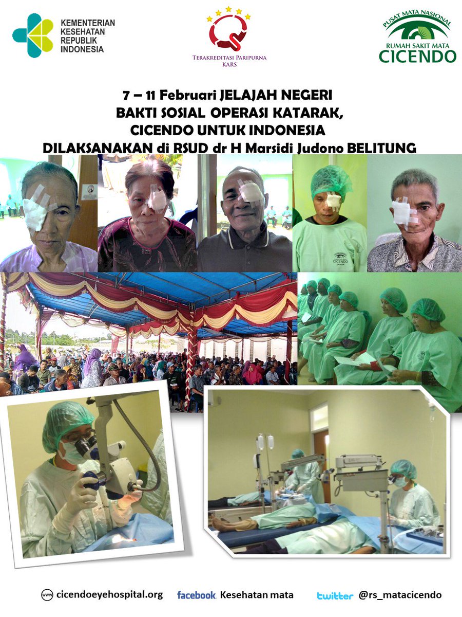 rs_matacicendo's tweet image. Belitung 7-11 Feb 2018, Cicendo Eye Hospital Outreach Cataract Surgery #MakeVisionCount @KemenkesRI @DitjenYankes @IAPB1 @WHO @Bandung_Dinkes @diskes_jabar @oprimadi @anjarisme @_TNIAU @1071klitefm @RadioB956fm @1023fmbandung @ardanradio