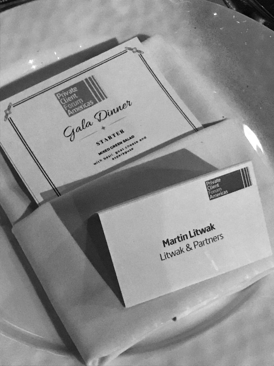 MartinLitwak's tweet photo. Dinner time at the #PrivateClientForum. Great even put together by @LegalWeekEvents. Happy to be here, spending time with so many clients and friends. https://t.co/NEwIGtrDk5