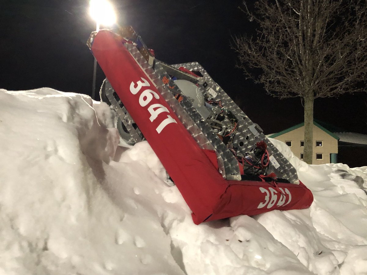Team3641's tweet photo. #firststronghold storming the defenses! Alternate caption”the water game has been cancelled this year because of extreme cold” #omgrobots #firstweets #aintnomountainhighenough https://t.co/WVuW0whDSm