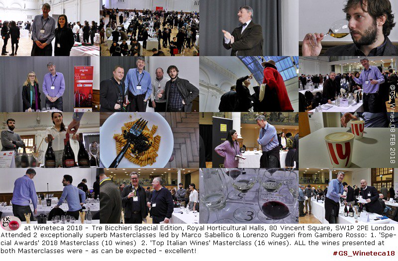 Tasted 26 exceptional good #Italian #wines at #Masterclasses by #MarcoSabellico &amp; <a href="/naturalwine/">Lorenzo Ruggeri</a> <a href="/GamberoRossoINT/">Gambero Rosso International</a> #Wineteca 2018 <a href="/ItalianChamUK/">Italian Chamber UK</a> #TreBicchieri <a href="/ilGamberoRosso/">Gambero Rosso</a> <a href="/The_RHH/">Royal Horticultural Halls</a> Met <a href="/eatdrinkitalia/">HIDDEN VINES UK</a> <a href="/LucianaMalvasia/">luciana girotto</a> <a href="/3venicewine/">3Venice Wine</a> <a href="/nowackirobin/">Robin Nowacki9</a>  <a href="/ilpollenza/">Il Pollenza</a> &amp; more! #GS_Wineteca18