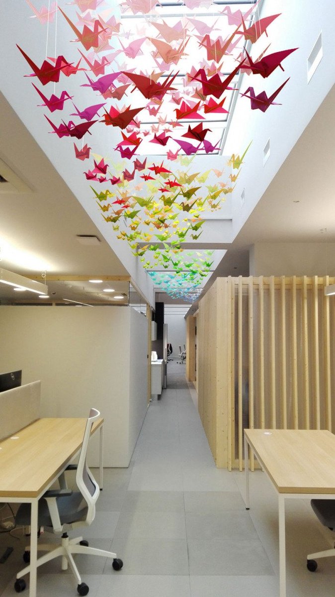 zircon_interior's tweet photo. Its easy to be #creative when your #workspace is designed to inspire like this beautiful #feature ceiling in the Viva Wallet #office in Athens! 

#officeinspo #zircon_interiors https://t.co/DJFahzlAEP