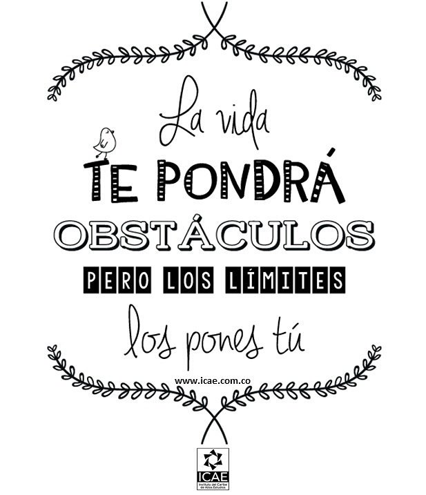 ICAECARIBE's tweet photo. La vida te pondrá obstáculos pero los limites los pones tú #icae #maestrias #dobletitulo #virtualidad #educacion #FelizJueves #2018 https://t.co/5H6ysmyZ9Q