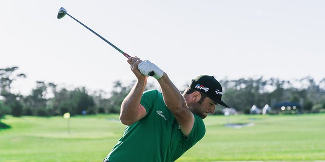 Jon Rahm's #M3fairway specs: Loft: 15° Shaft: Aldila Tour Green 75TX Weight Setting: 2 clicks 'fade' Swing Weight: D4 #ATTProAm bit.ly/2C5Vsz5 #TeamTaylorMade