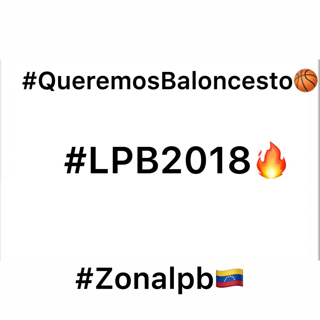 lpbzona's tweet photo. #QueremosBaloncesto🏀 #LPB2018🔥 #zonalpb🇻🇪 https://t.co/fU6agqWtpb
