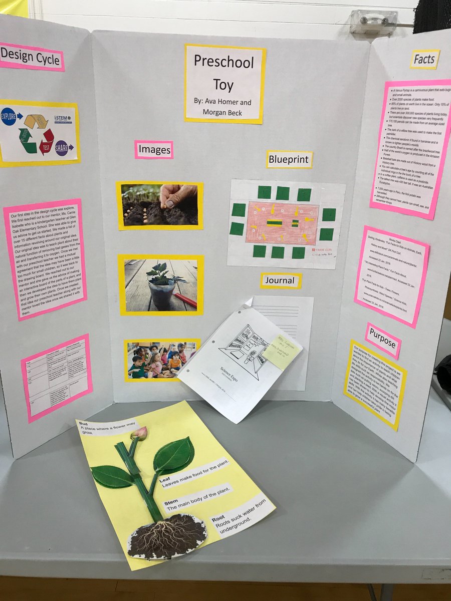 SMSwiz's tweet photo. #ScienceExpo "Preschool projects." Stus designed adaptive toys, motor skill practice, games, etc. in collaboration with the preschool teachers in our building! #AuthenticProblems #DesignCycle #STEM #DeltaYear https://t.co/iDN1SppThW