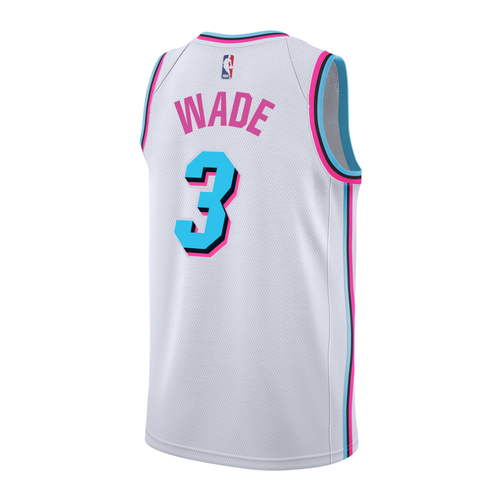 dwyane wade nike miami heat vice uniform city edition swingman jersey