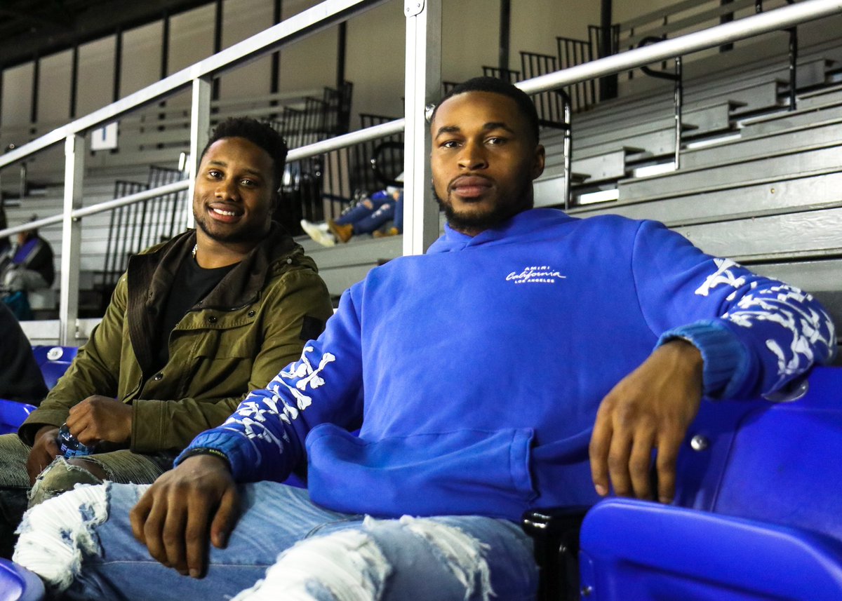 MT_MBB's tweet image. Shoutout to @MT_FB alum &amp;amp; current NFL stars @KB31_Era &amp;amp; @BennyCunningham for coming out to support the Blue Raiders tonight!