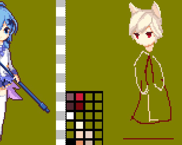 藤堂ユイ ドット絵 ドット絵 ドット絵デルフィのドット絵講座 キャラの外枠に濃い色で外形線を描いておしまい ポイントはただの黒い縁取りではなく キャラの輪郭に出来る一番濃い影を入れていくように描くこと だからわざと輪郭からずらしたり書か 藤堂ユイ ドット絵 ドット絵 ドット絵デルフィのドット絵講座 キャラの外枠に濃い色で外形線を描いておしまい ポイントはただの黒い縁取りではなく キャラの輪郭に出来る一番濃い影を入れていくように描くこと だからわざと輪郭からずらしたり書か