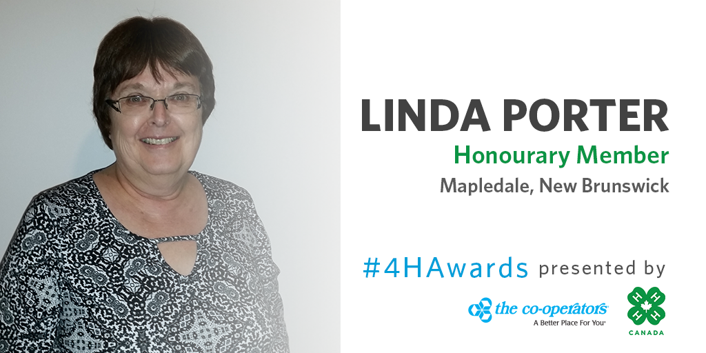 Congratulations Linda Porter of 4-H New Brunswick, for her induction as a 4-H Canada Honourary Member. #4HAwards