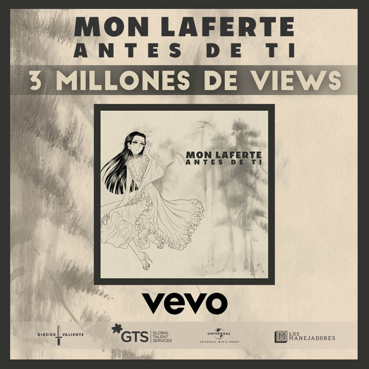 #AntesDeTiMon suma tres millones de vistas en <a href="/Vevo_MX/">Vevo México</a>.
No te pierdas el nuevo video de <a href="/monlaferte/">Mon Laferte</a> 
▶️ vevo.ly/iYLz3s