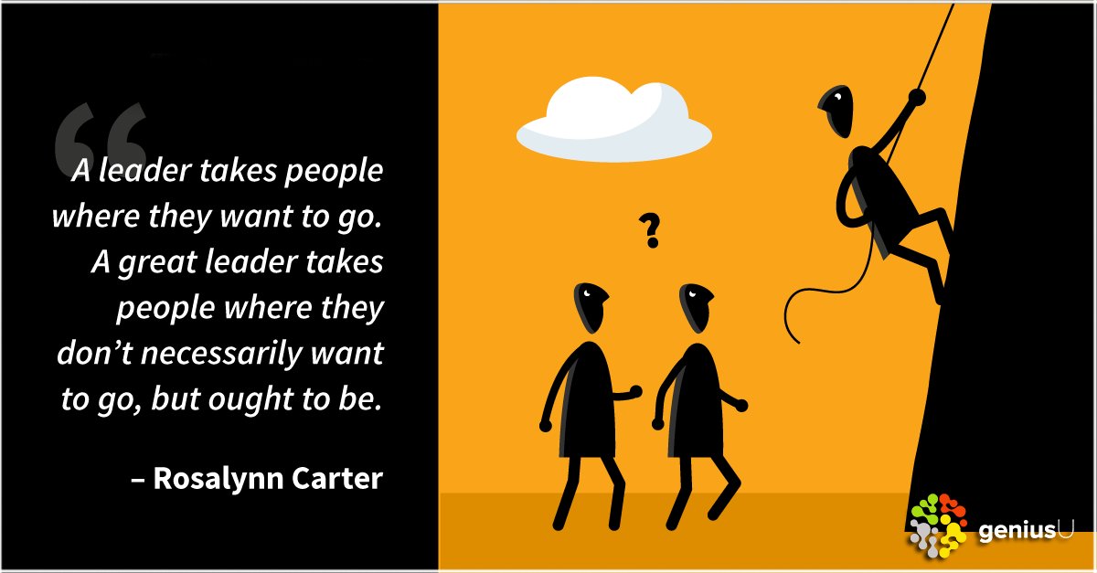 'A #leader takes people where they want to go. A great leader takes people where they don't necessarily want to go, but ought to be.' - #RosalynCarter
#leadership #mentorship #coach #business #entrepreneurs #mentor