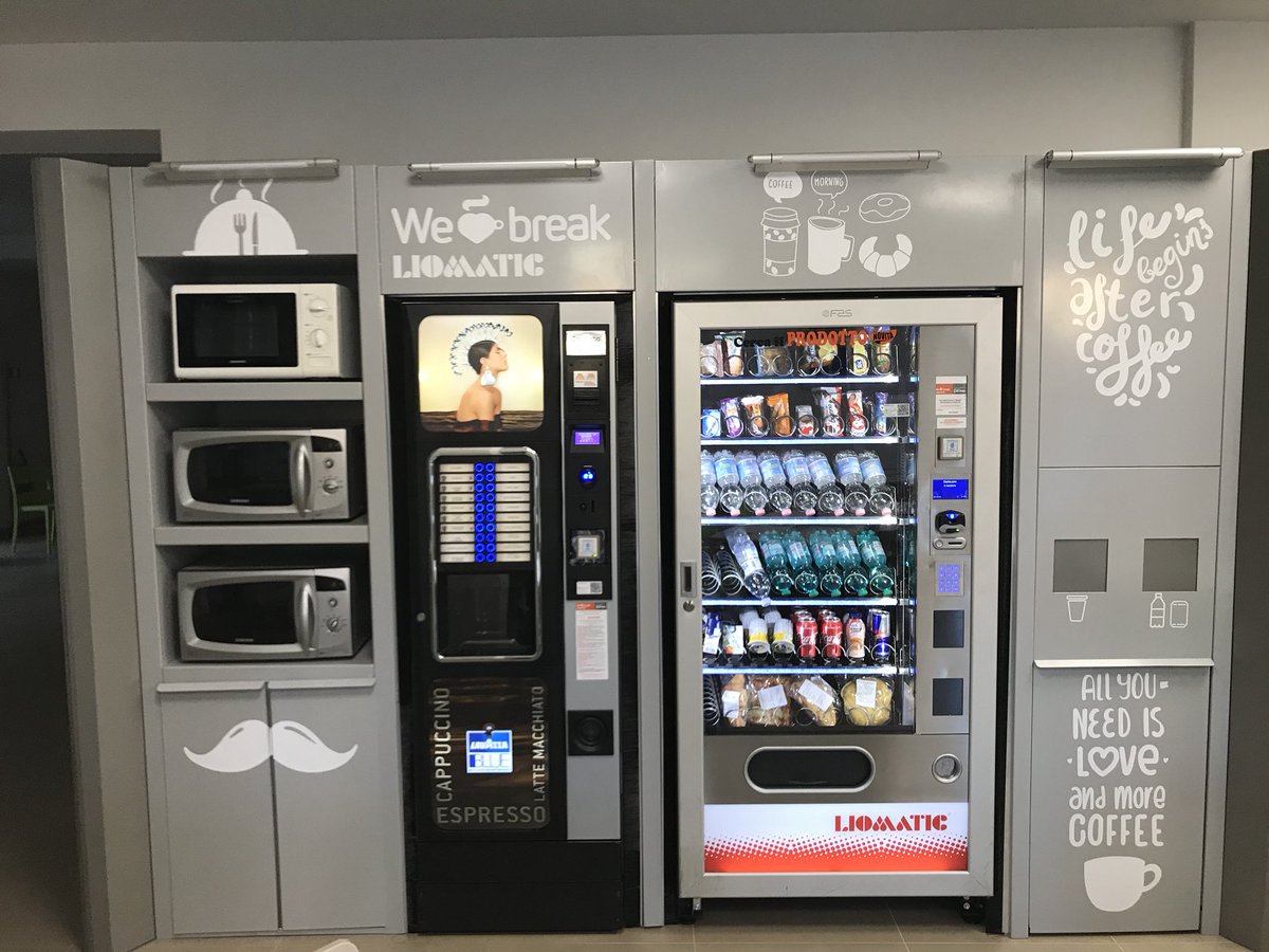 IlariaCaporali's tweet photo. “All you need is love...and more coffee ☕️” Ecco a voi il nuovo corner nella mensa aziendale della sede corporate Liomatic.
#liomatic #welovebreak #coffeetime #people https://t.co/4XKHdBsatM