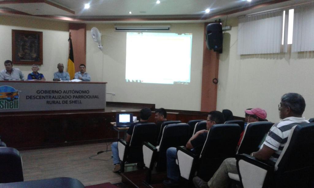 Acompañamiento técnico a la ciudadanía y GAD de la parroquia Shell, en el desarrollo de la metodología del proceso de #RendicióndeCuentas