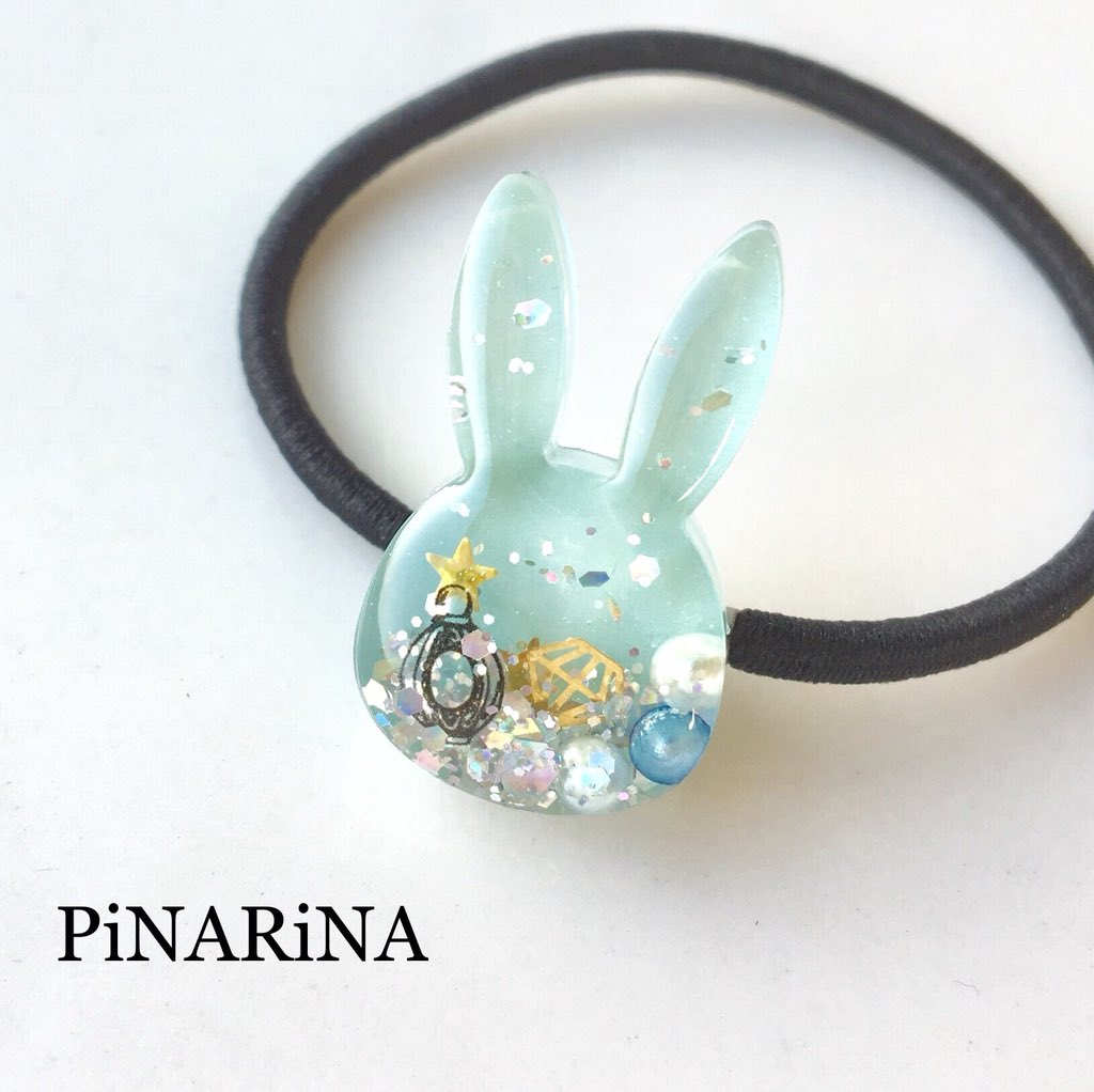 超特価sale開催!】 ぬいぐるみうさぎ ひまわり レジンヘアゴム