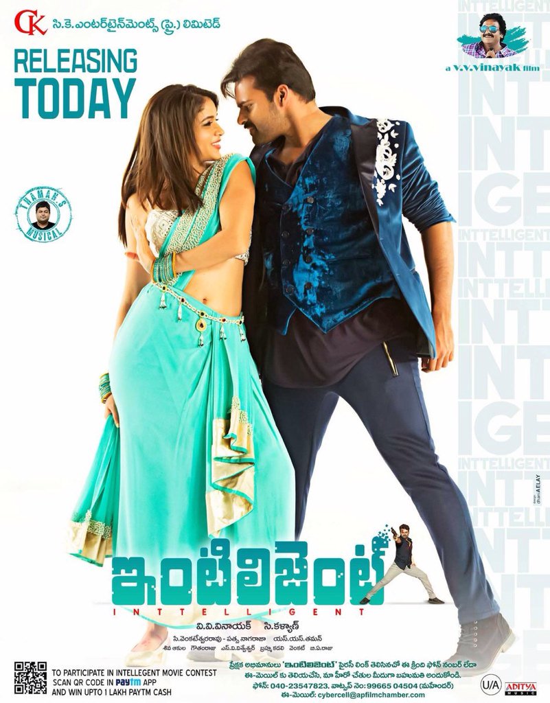 TeamSDT's tweet photo. #Inttelligent Releasing Today..! @IamSaiDharamTej @Itslavanya #VVVinayak #InttelligentFromToday https://t.co/uIwreit7mt