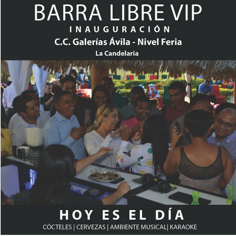 BarraLibreVIP's tweet photo. ¡Hemos llegado 🎉! Estamos listos para ofrecerte los mejores cócteles de Caracas, debes venir a disfrutar ¡Ven a convertirte en un cliente #BarraLibreVIP!
La Candelaria, en el CC Galerias Avila, Nivel Feria.
¡Te Esperamos! https://t.co/7sbqqdDYEl