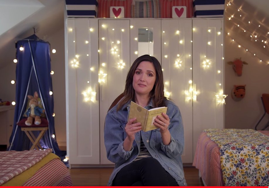 BossBossBecca's tweet photo. #RoseByrne reads the classic #TheTaleofPeterRabbit, and just in time for the film's premiere!  Watch it here!!! https://t.co/N1luHzI3Qy https://t.co/c93Ri9oCej