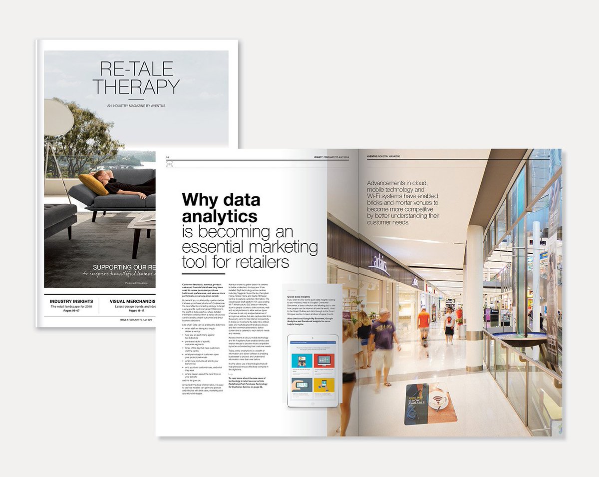 Designate designed and created the latest edition of 'Re-Tale Therapy', an industry magazine by Aventus Property Group. 
#design #printdesign #property #magazine