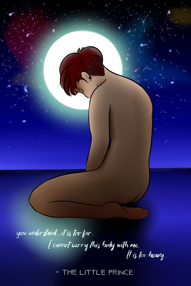 radiant_rat's tweet photo. my submission for #ProjectBlueMoon is nearly complete. one of several pieces tributed to Jonghyun and inspired by The Little Prince by Saint-ExupΓ©ry. https://t.co/anRpJeSHSX