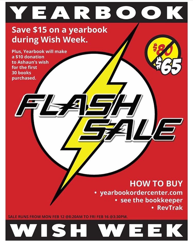 So. Major shout out to <a href="/OverlandYBK/">Overland HS Yearbook</a> because they’re awesome. Thanks for supporting us and Ashaun’s wish! #getyoyearbook #wishweek2018