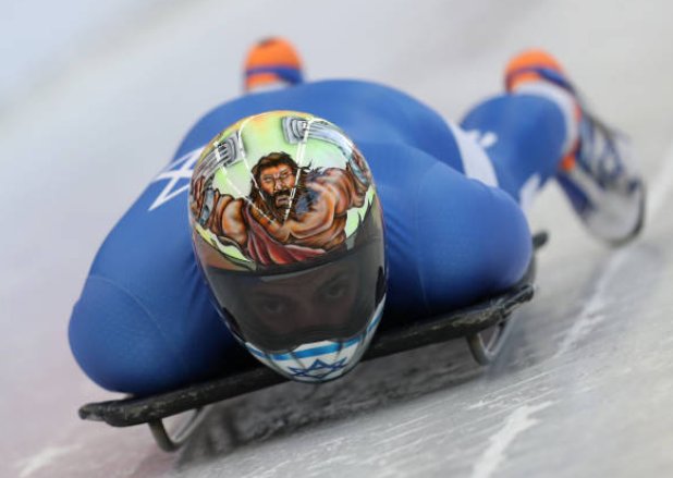 Nick Zaccardi On Twitter The Ioc Says That Israeli Skeleton Slider A J Edelman An Mit Grad Will Not Be Allowed To Wear A Helmet With This Samson Art In Olympic Competition Edelman