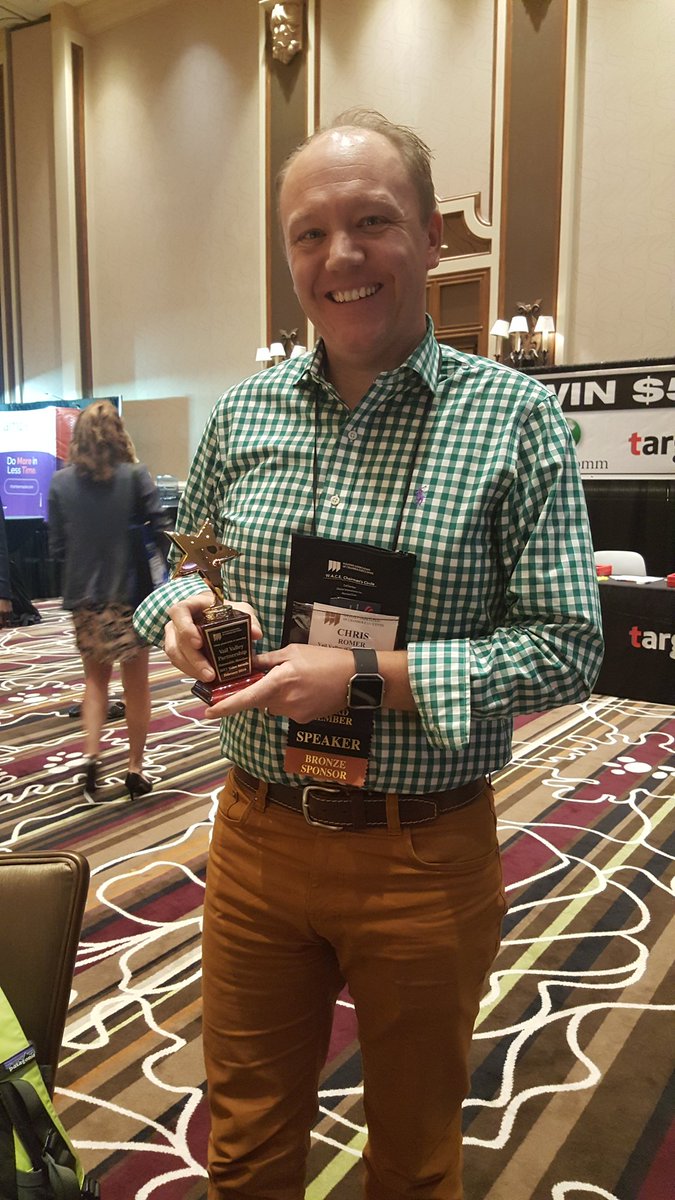 sherryratcliffe's tweet photo. This. Just this. So proud of you #RomerModel. No words to describe how lucky we all are to have you in our industry @ChrisBRomer. Takeaway 1 at #WACE18 was get to know this guy. If you didn't listen to me, your loss. https://t.co/ytbdSRAIZ3
