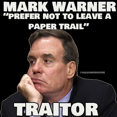 CaliConsrvative's tweet photo. Every time I hear Mark Warner speak, I feel like if there is something seriously wrong with him.
He has no business in the Senate, let alone on the intel committee.
The Democrats are the ones with all the ties to Russia. #FireMarkWarner #MarkWarner #MarkWarnerTexts https://t.co/06LqX0ThYR