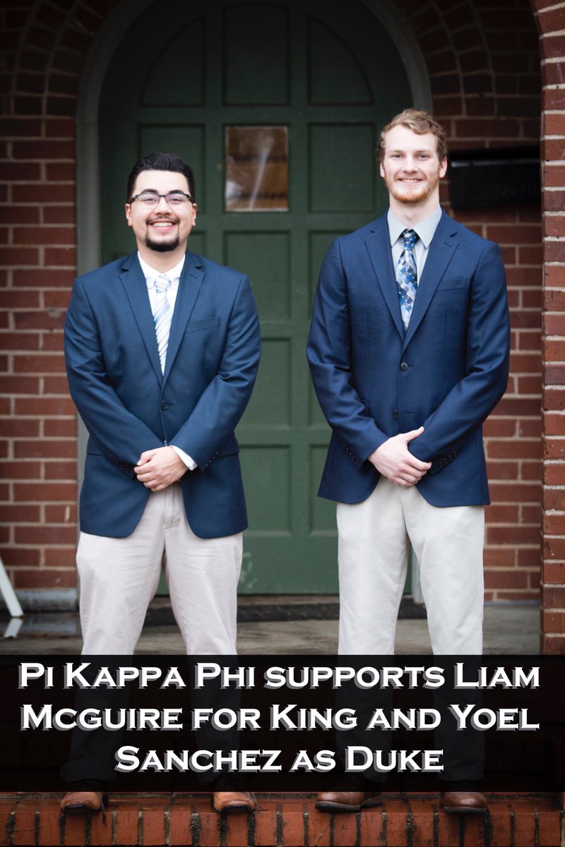gcsuPiKapp's tweet photo. Congratulations to Brothers Liam McGuire and Yoel Sanchez for being chosen as this years representatives for King and Duke! https://t.co/ZDTPlDPAf8