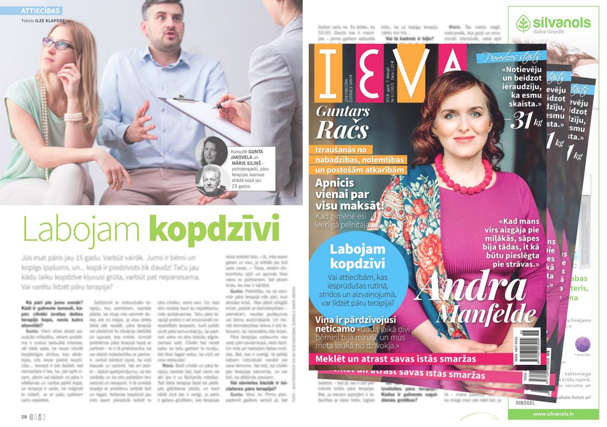 Pāra terapijas uzdevums nav savest kopā vai šķirt. Tā palīdz katram nonākt pie sava lēmuma. Vairāk par kopdzīves labošanu lasi jaunākajā <a href="/zurnalsIEVA/">Žurnāls IEVA</a> ow.ly/Zc1K30iiw3B