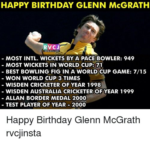 Happy Birthday Glenn McGrath 