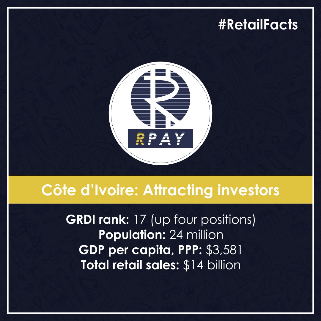 RpayICO's tweet image. Retail Facts - Cote d"lvoire
Global Retail Revolution 
RPAY.io-Pay Through Crypto