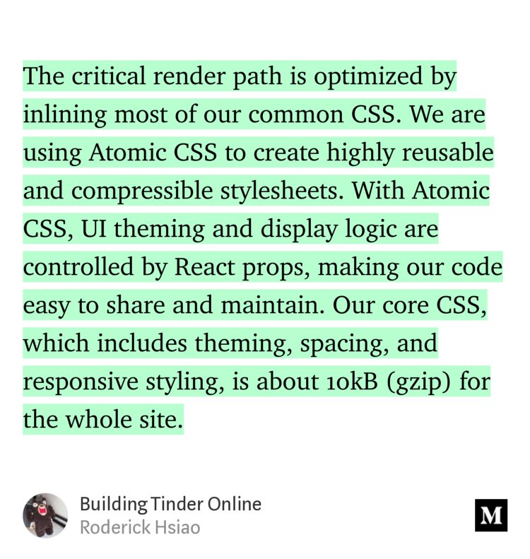 jitendravyas's tweet image. “Building Tinder Online” — @roderickhsiao medium.com/@roderickhsiao… #css #atomiccss #webperf