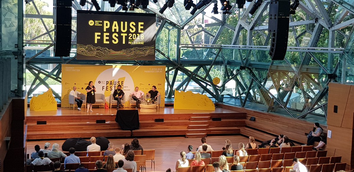 MishManners's tweet photo. The #AI debate ages at the global stage. Topics so far:
โ
We'll have more time for human relationships
โ
#robots are making us addicted
โ
people ruin nice things
โ
fake news
โ
all #tech has downsides
Get around it #Pause2018 #pausefest #innovation #ArtificialIntelligence https://t.co/nOvv2zSrO9