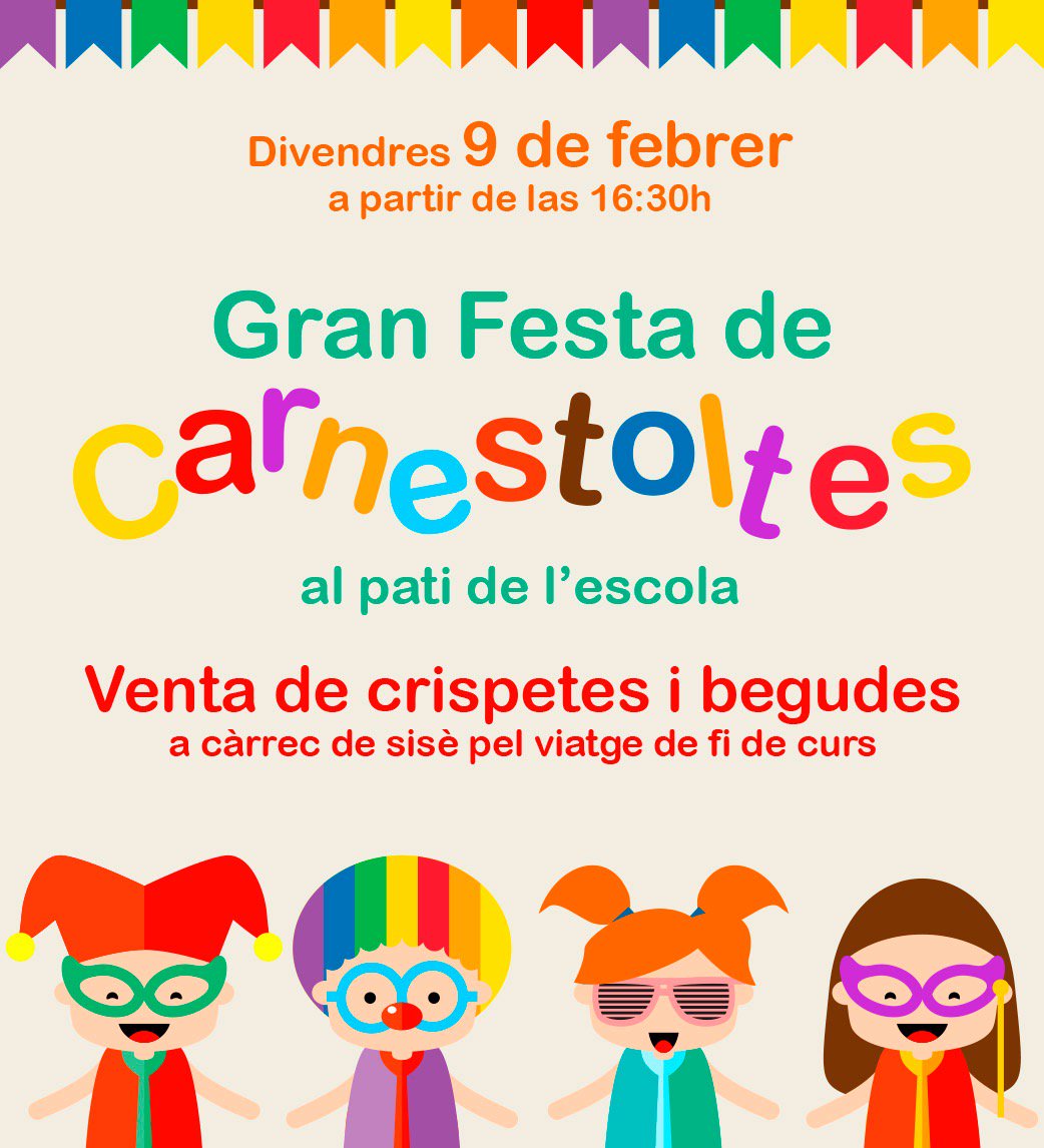 afa_tabor's tweet photo. Ens veiem aquesta tarda, a partir de les 15.30 h, a la Gran Rua de Carnestoltes de l'@webTabor. Veniu disfressats i portar xiulets per animar la comparsa !!! #GegantsDeLaTabor #Gegants #Tabori #FolletLector #rua #Carnestoltes #Berenar #Sise #Crispetes 🍿📽️🎉 https://t.co/VemDx2qaQK