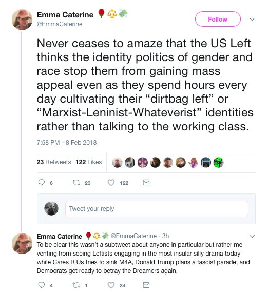 Let me say a few words about this. The US "left" actually cares perhaps the least about these sorts of things, relative to the rest of the world's "lefts". Communists in, let's say, India care about this sort of stuff way more than "we" do, and they get a ton more done.